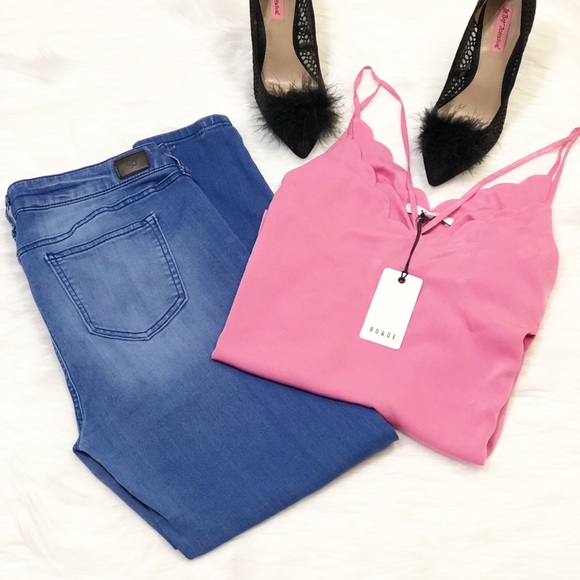 RO & DE Pink Scallion Tank Top (M) - Picture 4 of 7